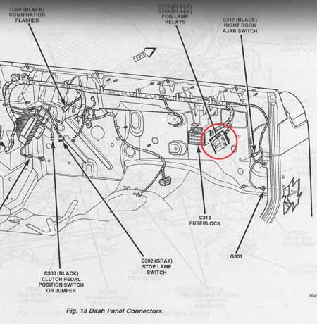 Relay location on 97-00 TJs